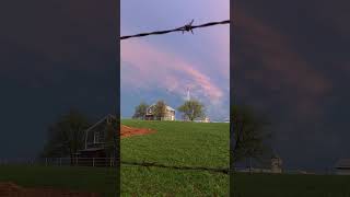 Beautiful Mammatus Clouds over Amish Farmland w/backside of STRONG Severe Storms - Seymour, Missouri