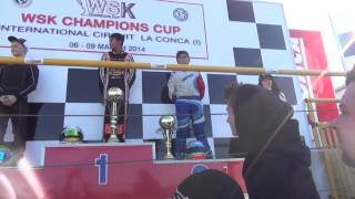 Mert Dalkiran WSK Champions Cup Round 2 Trophy Ceremony