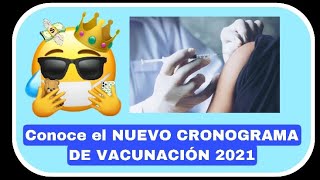 Conoce el nuevo CRONOGRAMA DE VACUNACIÓN