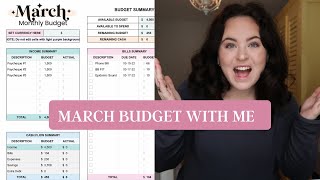 MARCH BUDGET WITH ME💸📈investing, expenses| how to budget in your 20's