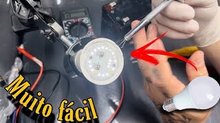 Como  consertar uma lâmpada de led, muito fácil, manual do mundo