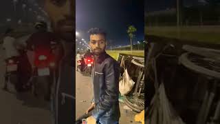 Suzuki gixxer model accident in Dhaka 300 feet full bike destroy #reels #reaction #best #instagram