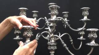 How we restore a Silver Candelabra; Sheffield England, 19th c.