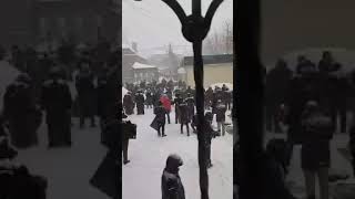 How they are praying ‍Salat in the heavy snow