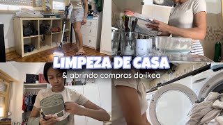 LIMPANDO A CASA & ABRINDO COMPRAS DO IKEA | ROTINA DE CASA 💜✨