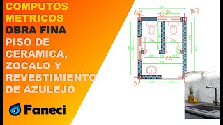 CALCULAR COMPUTOS METRICOS - PISO DE CERAMICA, ZOCALO Y REVESTIMIENTO DE AZULEJO✅