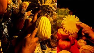 Fruit Ninja Of Bangladesh || Amazing Fruit Cutting Skills || Super First Pineapple Cutting Skill