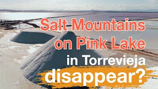 Amazing drone view of Salt Mountains and Pink Lake in Torrevieja (Interesting with Halloscooter.com)