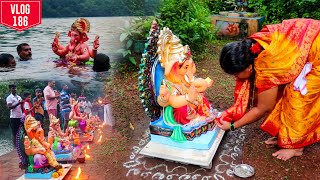 आमच्या धामापूर गावातील गणपती विसर्जन मिरवणूक आणि जगप्रसिद्ध dhamapur lake malvan | Vlog 186