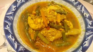 sayur ayam campur buncis dng bumbu ulek