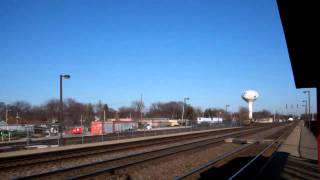 Amtrak # 193 Leads Outbound California Zephyr Through Congress Park,Illinois