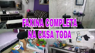 Faxina Completa na casa toda / Pintei o armário / Vlog.