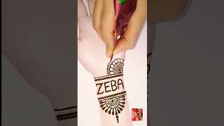 "Zeba" name mehndi design| zeba naam ki mehndi designs|