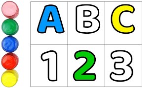 How to Write Alphabet ABC and Numbers 123 | Educational Drawing and Coloring Pages | For Kids