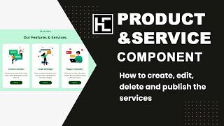 How to create, edit, delete and publish the services