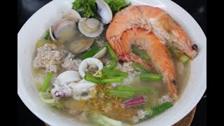 Seafood rice porridge 海鲜泡饭 | Recipe | Simple recipe | ASMR | cook | Cooking | Seafood