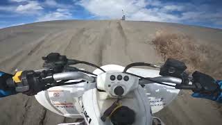 Keeping Up With A Banshee 350 On My LTZ400 At Moses Lake Sand Dunes