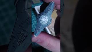 Painting the Tie-Advanced for my animated Death Star Trench Run diorama #bandai #starwars #modeling