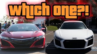 Test Driving an R8 and NSX