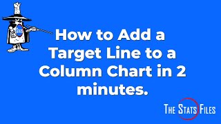 How to Add a Target line to a column chart in Excel in less than 2 minutes.