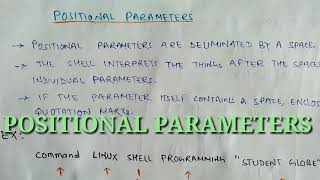 Positional parameters in Linux