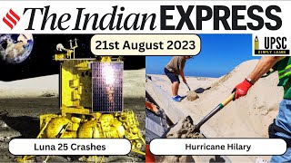 [Art of Reading Newspaper] 21 August 2023 | The Indian Express | #upscnewsanalysis #UPSC #ias