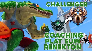 Challenger Coaching Renekton Platinum EUW - Micro and Rotations.