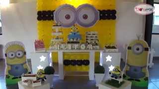 Kit Locação Decoração de Festa Tema Minions Donarte (meu malvado favorito personagens)