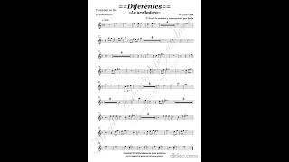 Diferentes - a arrolladora (partitura) #partitura #music #partiturasonline