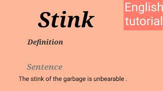 stink, stinky /word of the day /English Vocabulary /daily used English words /@englishtutorial9237