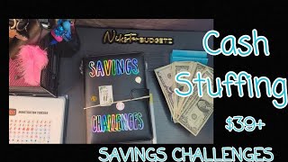 CASH STUFF WITH ME | SAVINGS CHALLENGE SUNDAY | I FINISHED 2 CHALLENGES 👏🏽👏🏽