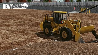 soil transfer with 8X8 dump truck and front loader - heavy machine & construction #mobilegameplay