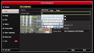 How to configure the OSD on a NVR