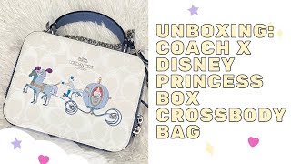 Unboxing: Coach x Disney Princess Box Crossbody Bag Signature Canvas with Cinderella // April 2021