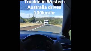 Western Australian Truckie Drives in Reverse 100km/hr on Freeway