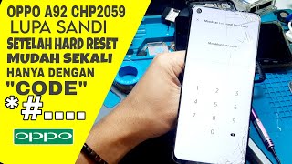 OPPO A92 CPH2059 LUPA SANDI AKUN GOOGLE SETELAH HARD RESET HANYA DENGAN CODE