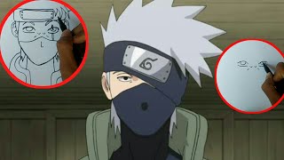 how to draw kakashi step by step easy