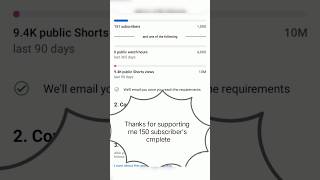 thanks for supporting me 150 subscriber's #shorts #youtubeshorts