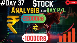 Day 37| Big loss day -22000 tp -10000 rs investing trading live market investment analysis portfolio