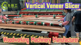 Woodworking Face Veneer Slicing Vertical Veneer Slicer Machine for Thick Veneer Hummingbird machine