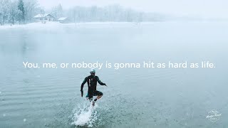 Winter Swim and Run in a Freezing Lake.