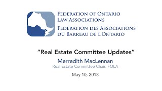 Merredith Maclennan, Real Estate Committee Chair, FOLA