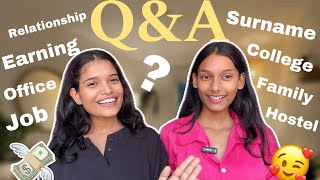 Q&A | Answering All Of Your Questions Related To Us | Office, College, Earnings And Family✨🎀