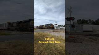 CSX M212 Unit Autorack Train with 838, 927 #autorack #autoracks @CameraBryan #csx #trainhorn #train