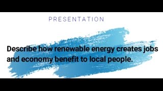 Renewable Energy creates jobs & economy benefit | Chap 1 Q10