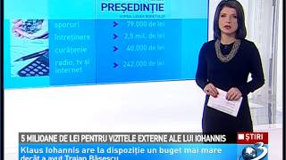 5 milioane de RON pentru vizitele externe ale lui Iohannis ( HD )