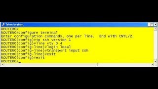 Line VTY's - SSH and Telnet Configuration in the Router