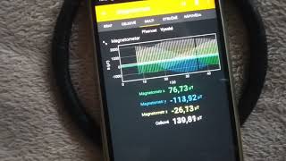 Android Magnetometer app (PHYPHOX)