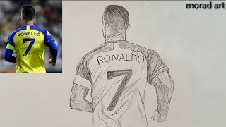 Ronaldo drawing / How to draw Cristiano Ronaldo with a pencil from Al-Nasr Saudi Club💫💥