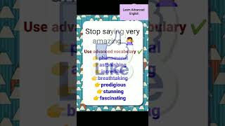 English advaned vocabulary/stop saying very amazing/spoken/daily used English/@englishtutorial9237